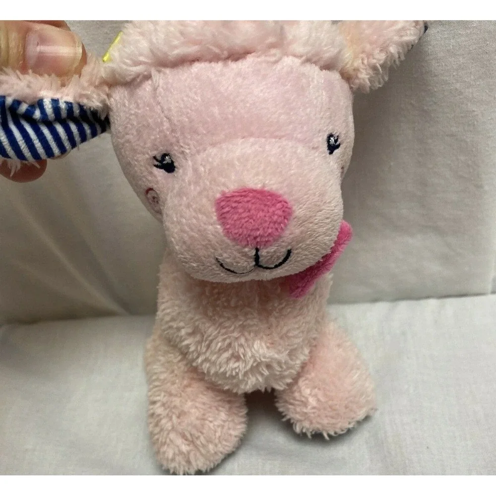 Baby Starters Pink Plush Poodle Dog Lamb Stuffed Animal Toy lovey 7
